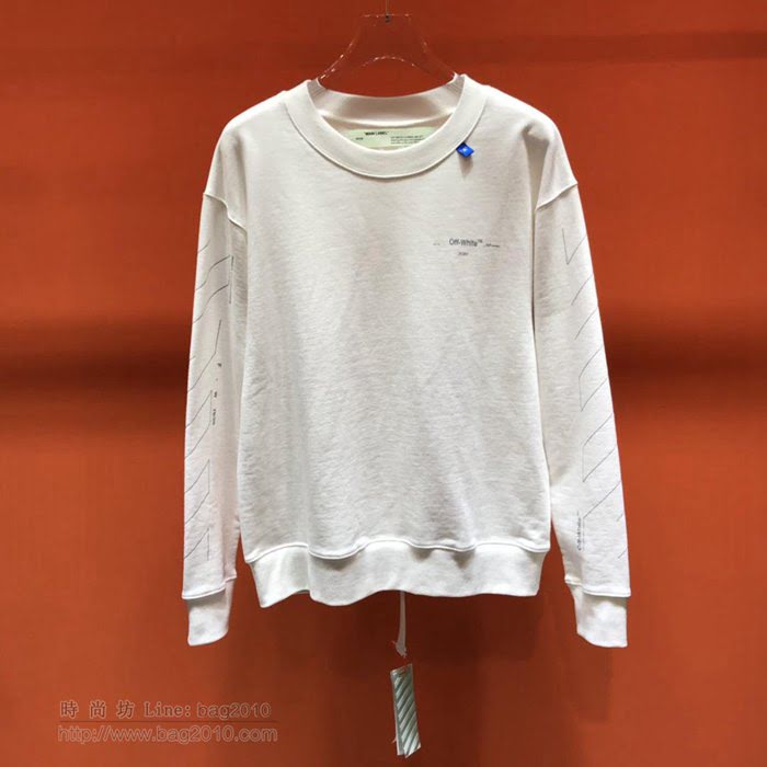 OffWhite男裝 19-20FW新款 最高品質 off圓領衛衣 off白色套頭男衛衣  tzy2273